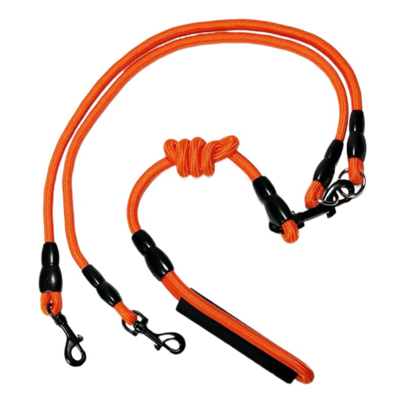 Detachable 2-in-1 Dog Leash – Multi-Head Coupler for Walking Two Dogs