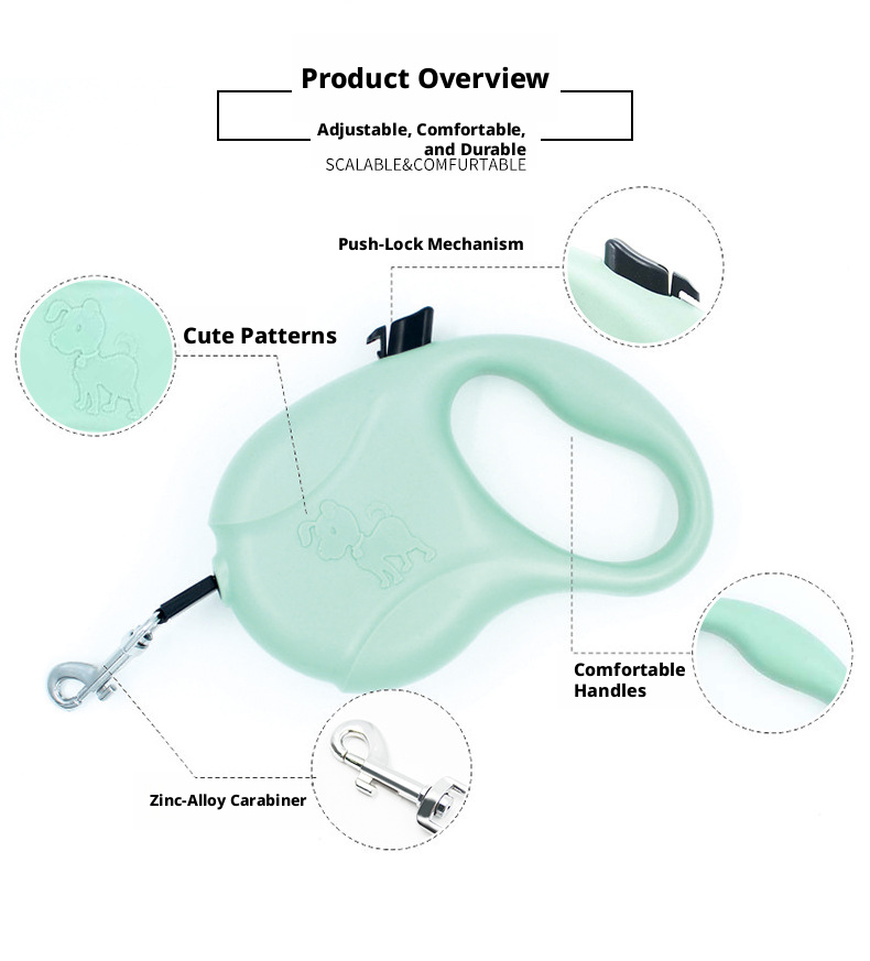 Pet Automatic Retractable Leash – Portable Outdoor Dog Walker with Auto-Traction Tether
