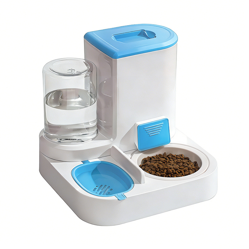 Automatic Cat Water & Food Dispenser – 2-in-1 Self-Feeding Bowl for Cats and Small Dogs