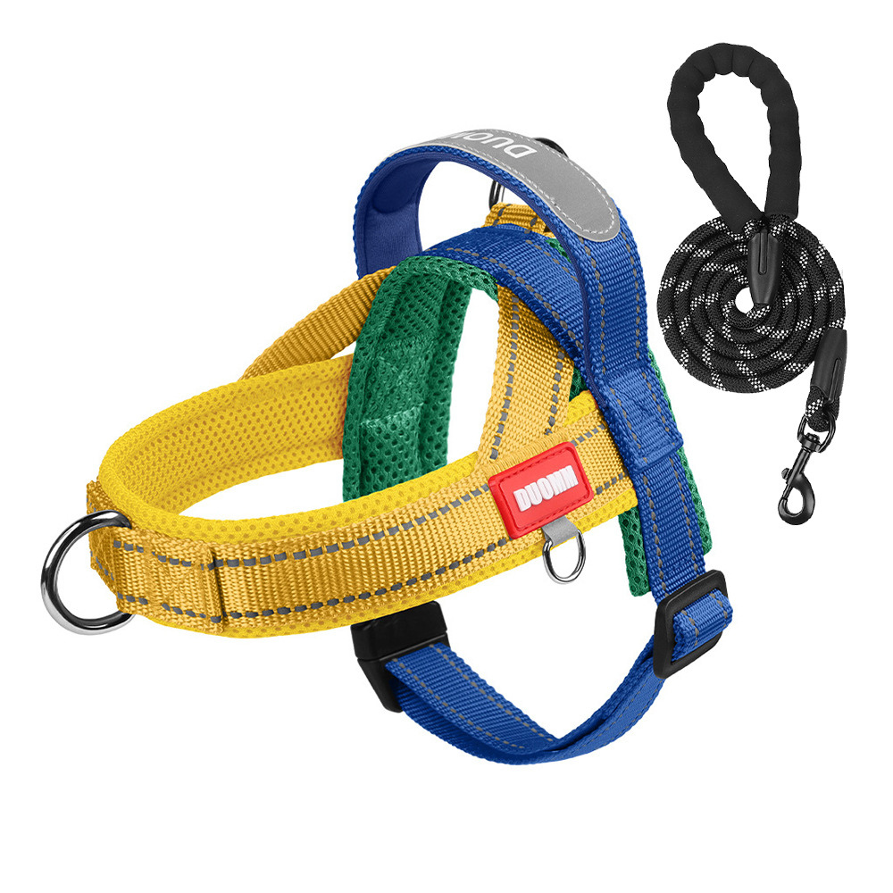 Anti-Shock Dog Harness – Reflective Saddle Vest, Escape-Proof, Outdoor Leash for Small Breeds