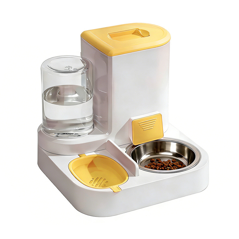 Automatic Cat Water & Food Dispenser – 2-in-1 Self-Feeding Bowl for Cats and Small Dogs