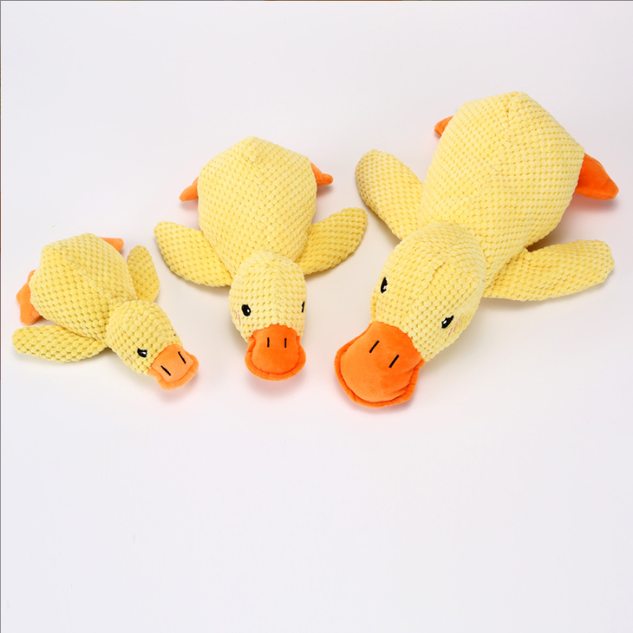 Interactive Plush Duck Toy for Dogs – Squeaky, Tough & Chewable, Perfect for Teething, Cuddling & Solo Play
