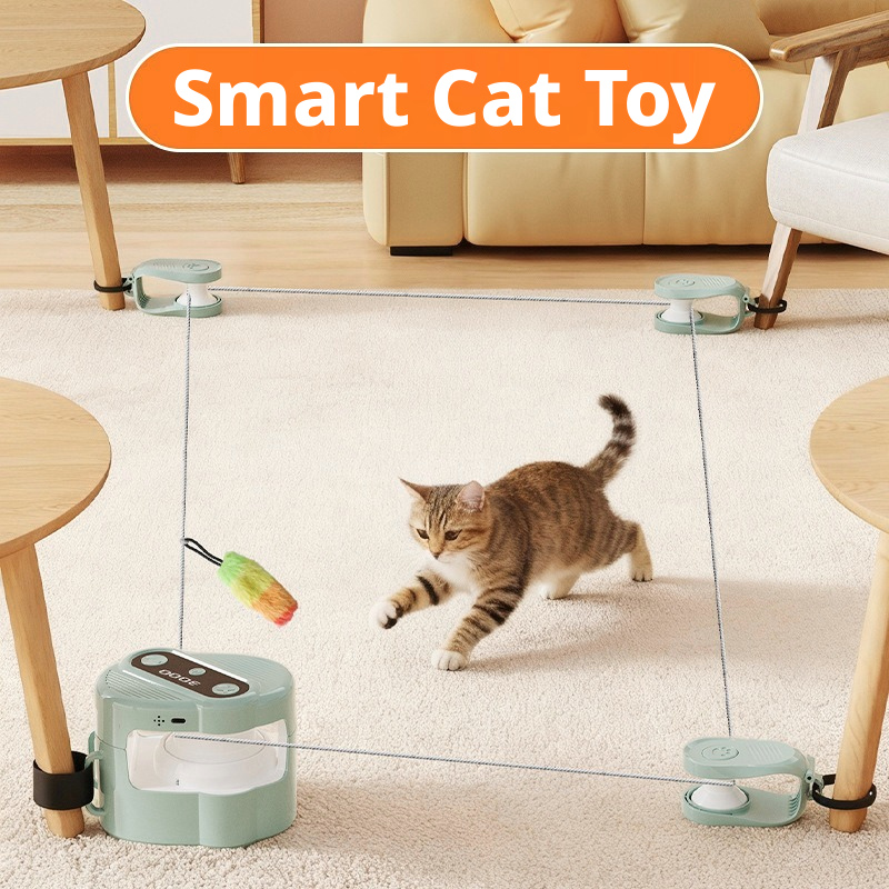Smart Remote Control Cat Toy – Interactive Self-Play Toy with Sound Simulation & Loop Mode