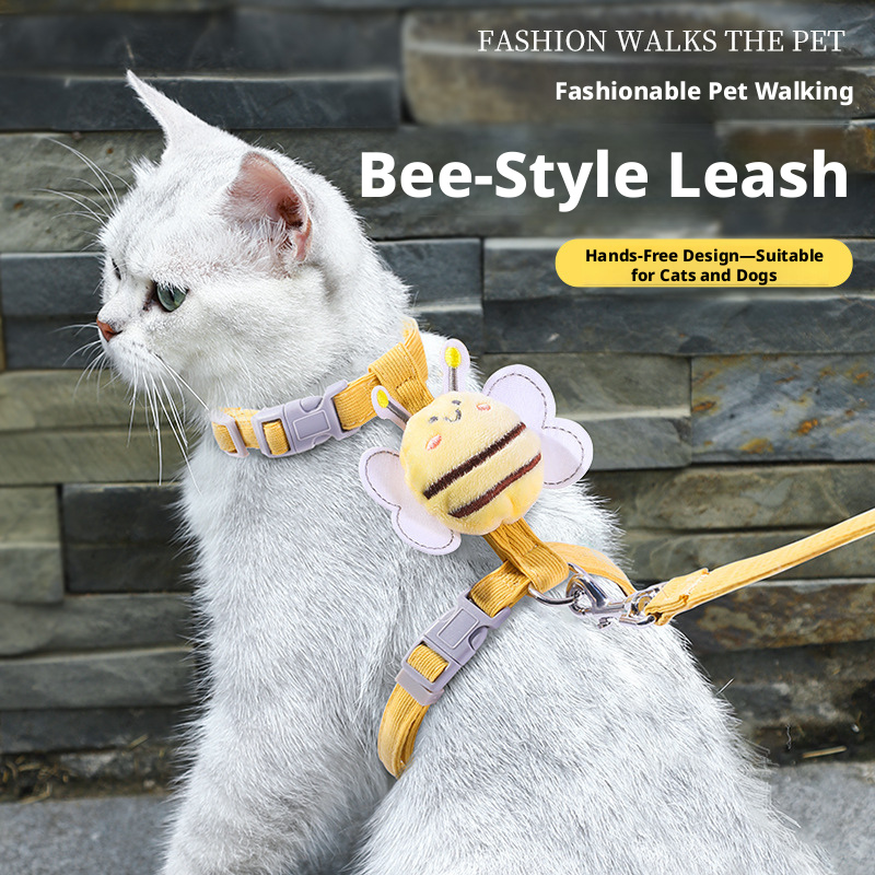 Escape-Proof Cat Harness with Leash – Vest-Style Walking Set for Cats & Small Dogs