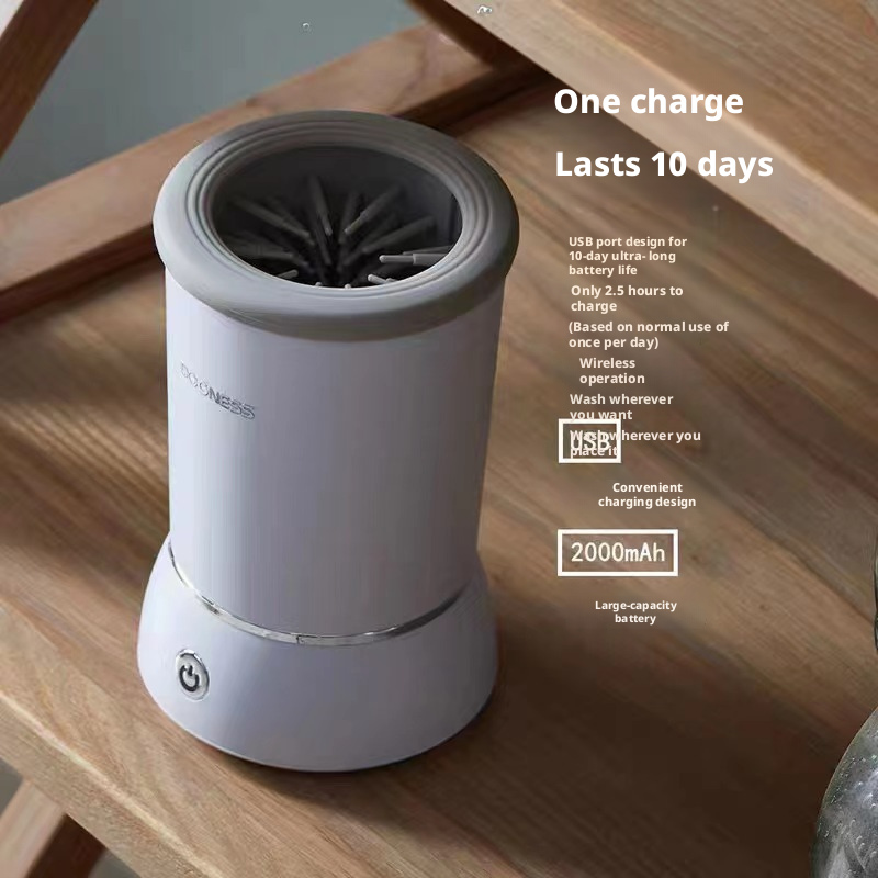 Pet Paw Cleaner Electric – Dog Cat Foot Washer Cup, No-Wipe Automatic Paw Scrubber for Home Use, Removes Dirt & Mud Quickly