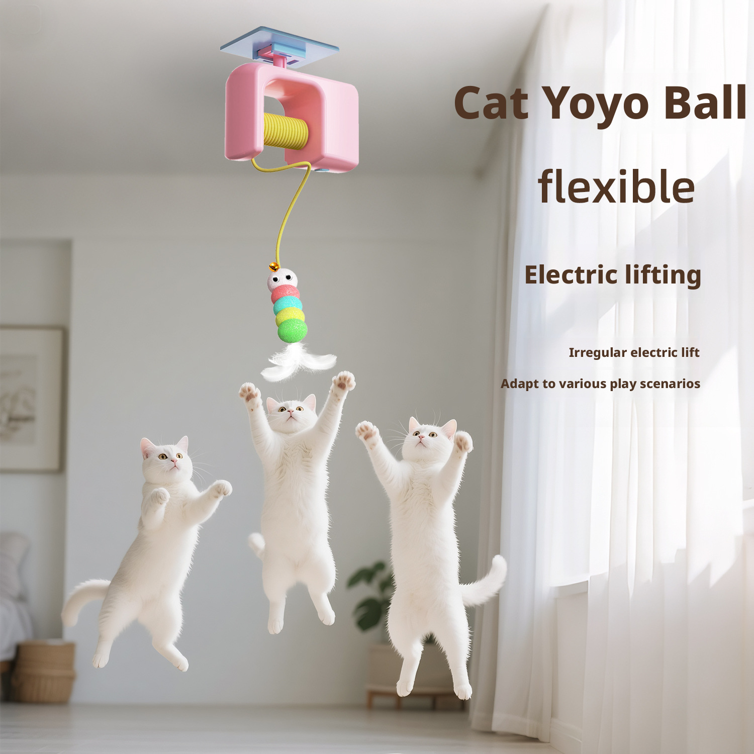 Automatic Rolling Cat Toy Yoyo Ball – Self-Entertaining, Energy Burning, Boredom Buster for Indoor Cats