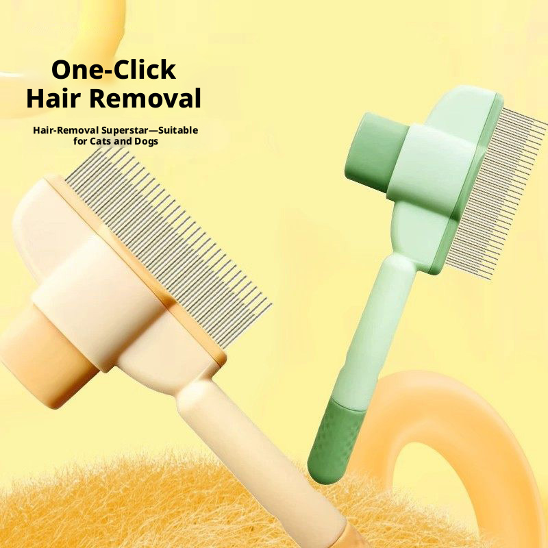Pet Deshedding & Dematting Comb – Grooming Brush for Long-Haired Dogs & Cats