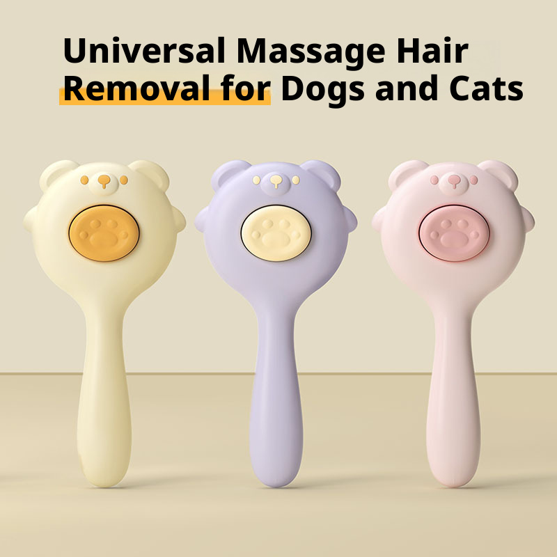 Cat & Dog Deshedding Brush – Fur Remover Grooming Tool for Long-Haired Pets