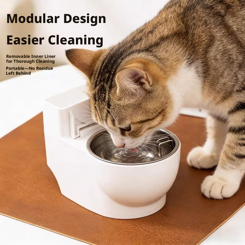 Toilet-Shaped Pet Water Dispenser – Funny Drinking Bowl for Cats & Dogs
