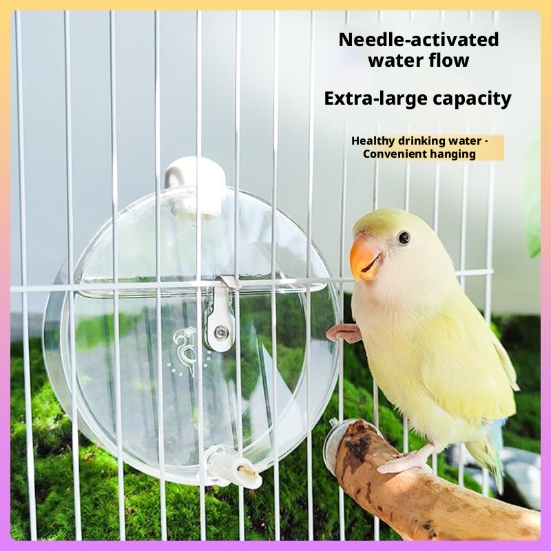 Large Capacity Hanging Bird Water Bottle Needle Valve for Parrots Cockatiels