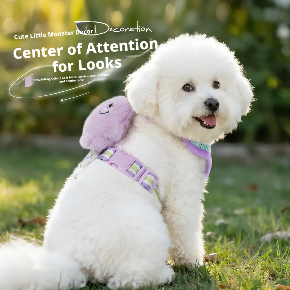 Escape-Proof Vest Dog Harness with Leash – No-Pull Pet Backpack for Small Dogs