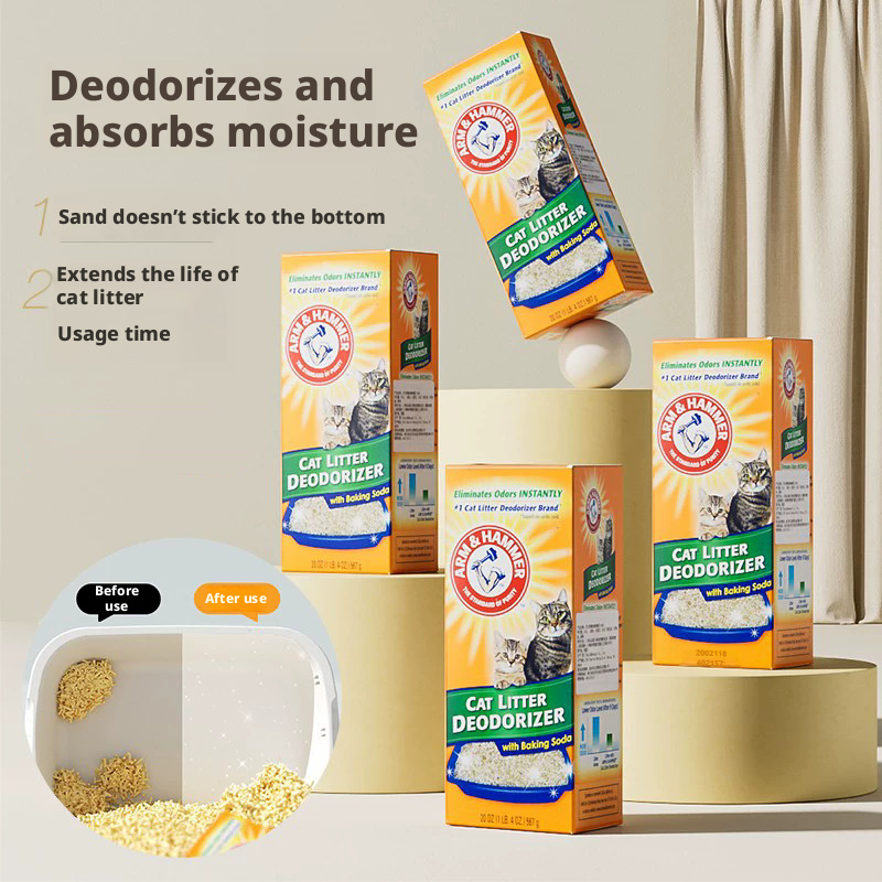 Hammer Cat Litter Deodorizer – Baking Soda Odor Eliminator for Cat Urine, Pet-Safe