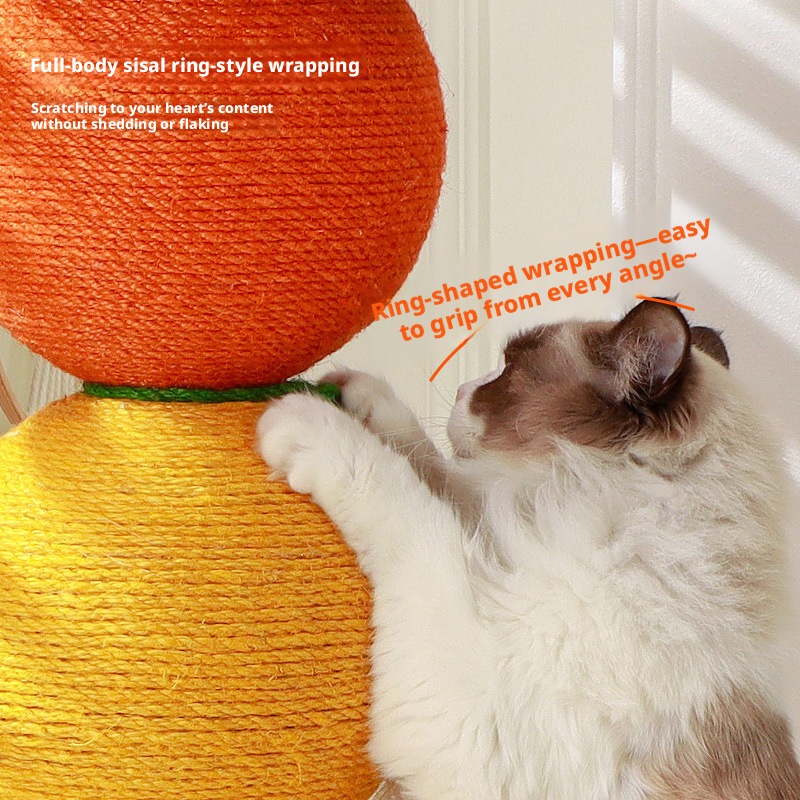 Small Cat Scratcher – Vertical Scratching Post & Cat Tree, Non-Shedding Scratch Ball