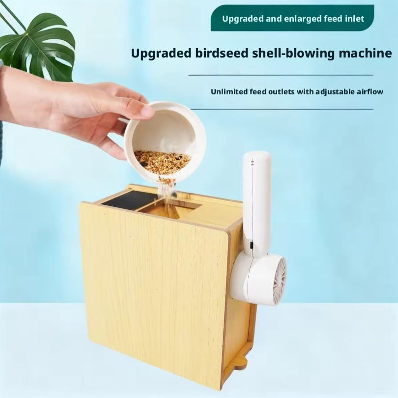 Bird Seed Hull Remover – Efficient Wooden Grain Separator for Parrots & Small Birds