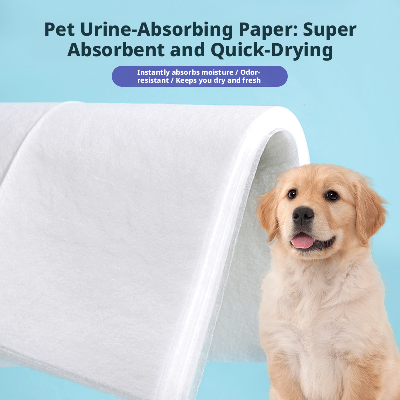 Quick-Dry Pet Pee Pads – Thick Absorbent Paper for Dogs & Cats, Urine Cleaning Sheets