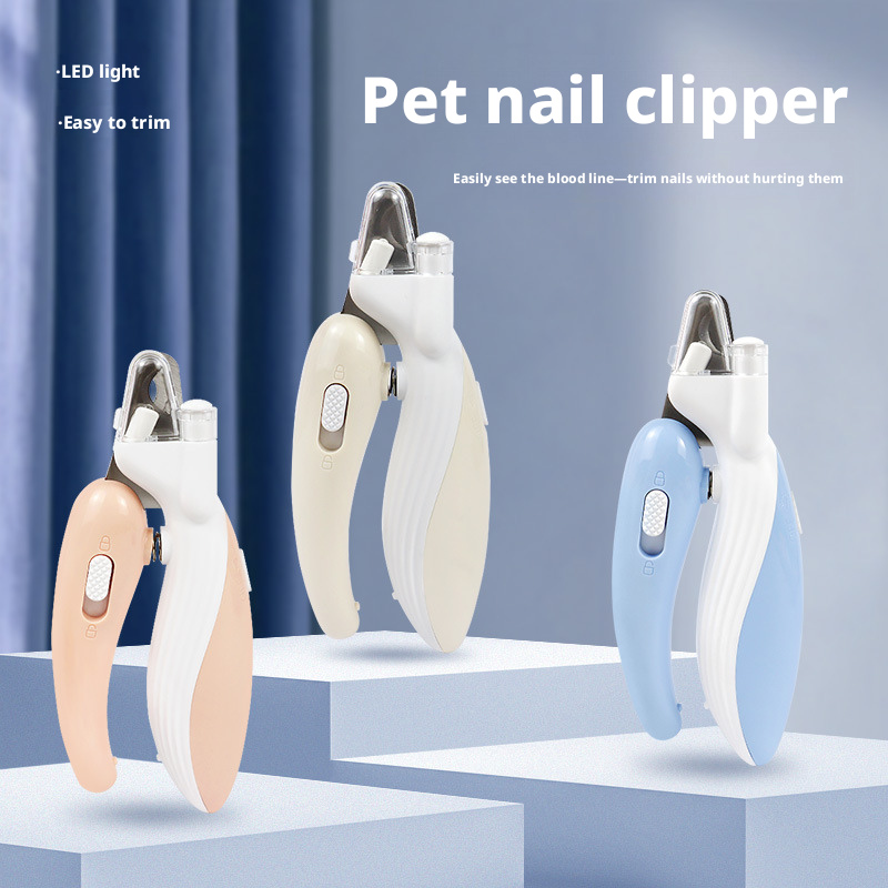 LED Pet Nail Clipper with Light – Anti-Bleeding Safety Trimmer for Cats, Dogs & Small Pets