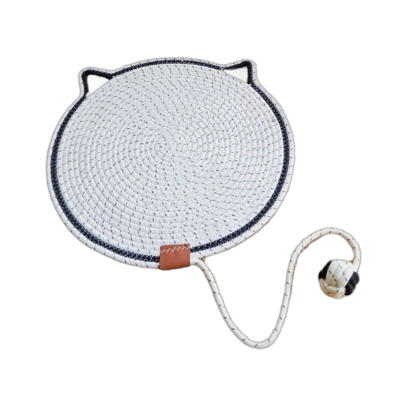 Cotton Rope Cat Bed & Scratching Mat – Woven, Removable & Washable