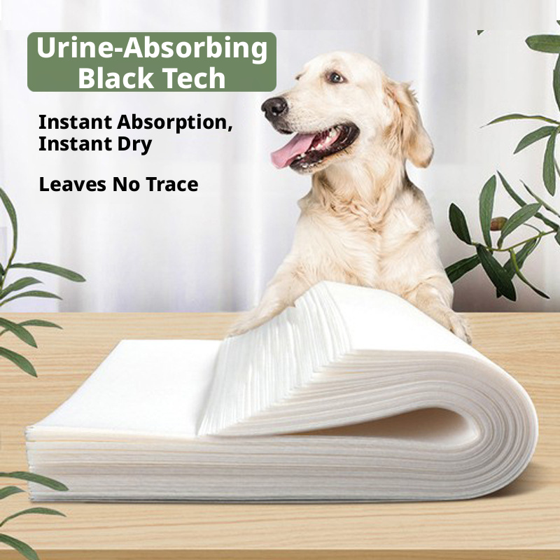 Dog Urine Absorbent Paper, Pet Pee Pads, Quick-Dry Absorbent Underpads for Dogs & Cats