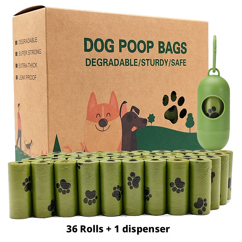 Scented Thick Dog Poop Bags – Flat Roll, Biodegradable, Leak-Proof Pet Waste Bags