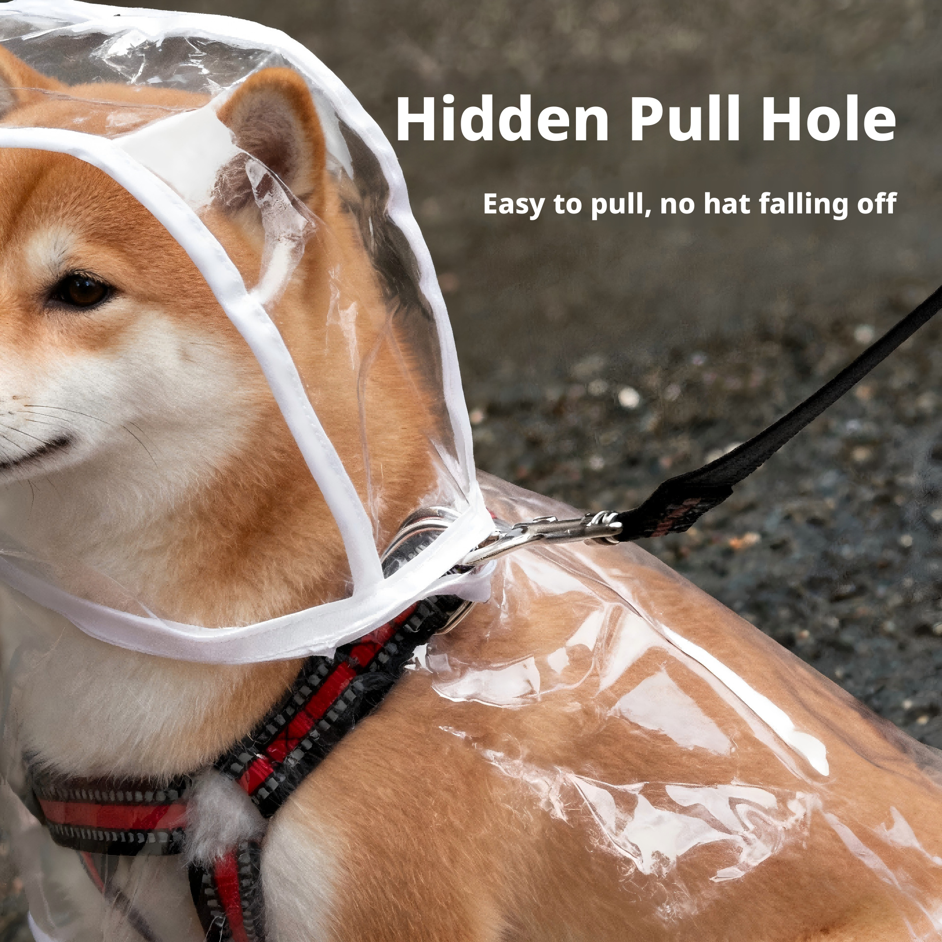Full Coverage Waterproof Dog Raincoat – Transparent Visible Rain Poncho for French Bulldog, Teddy, Bichon, Small Medium Large Dogs