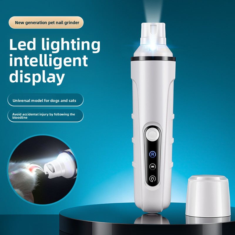 LED Pet Nail Grinder – Low-Noise High-Power Trimmer