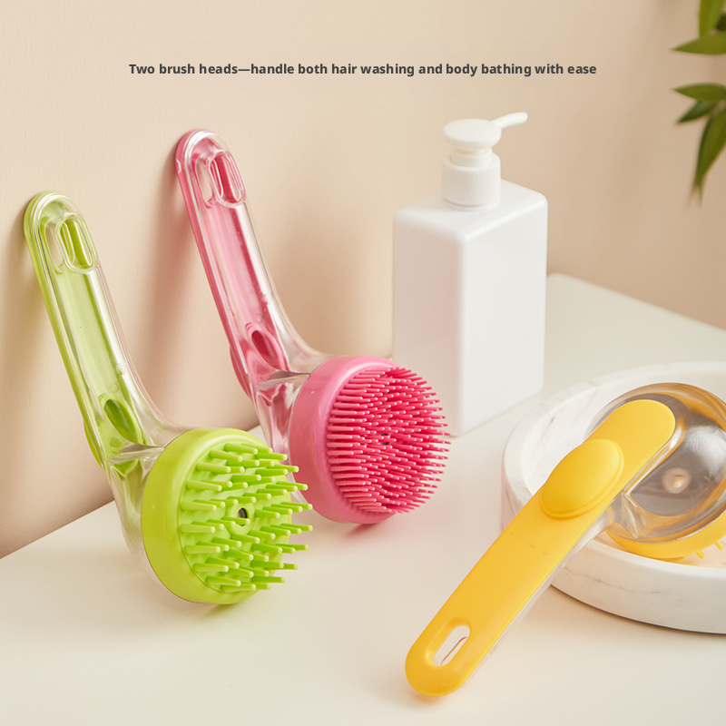 Silicone Pet Bathing Brush – Dog Cat Shower Scrubber & Massage Comb, Grooming Cleaner Tool for Deep Skin Exfoliation