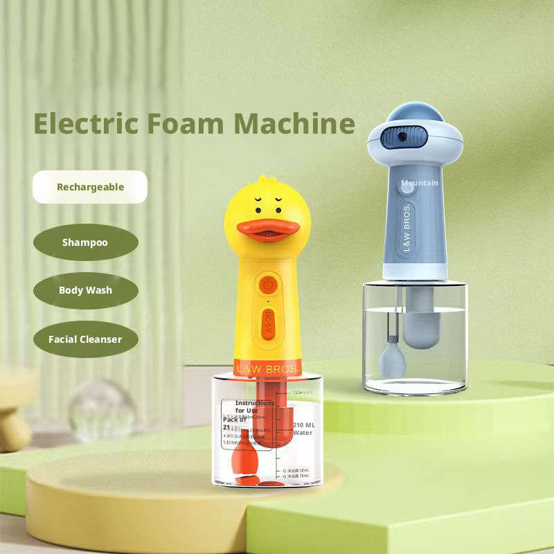 Pet Shampoo Foamer – Dog Cat Bath Bubble Maker, Dilution Bottle & Soap Dispenser, Cute Duck Design for Easy Suds