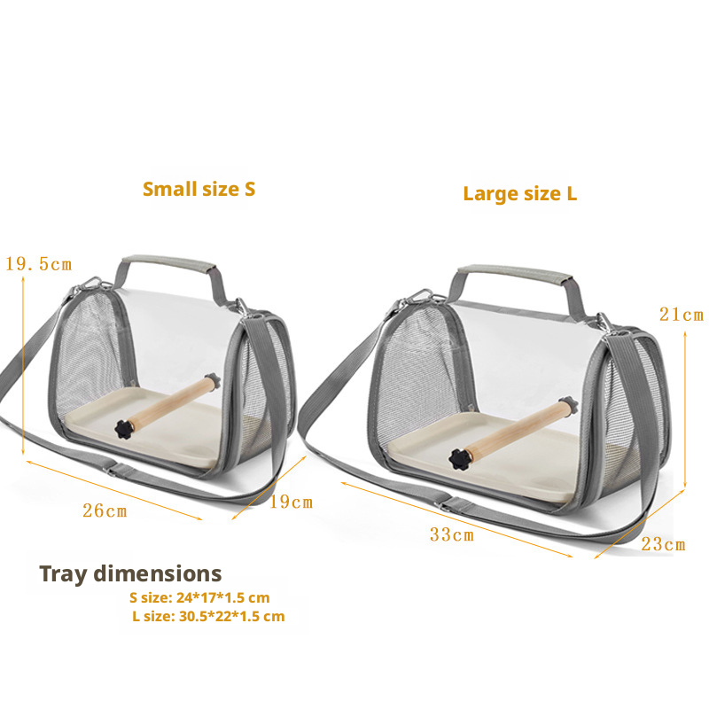 Parrot Travel Cage & Carrier Bag – Outdoor Portable Transparent Backpack for Small Animals, Birds, Lizards