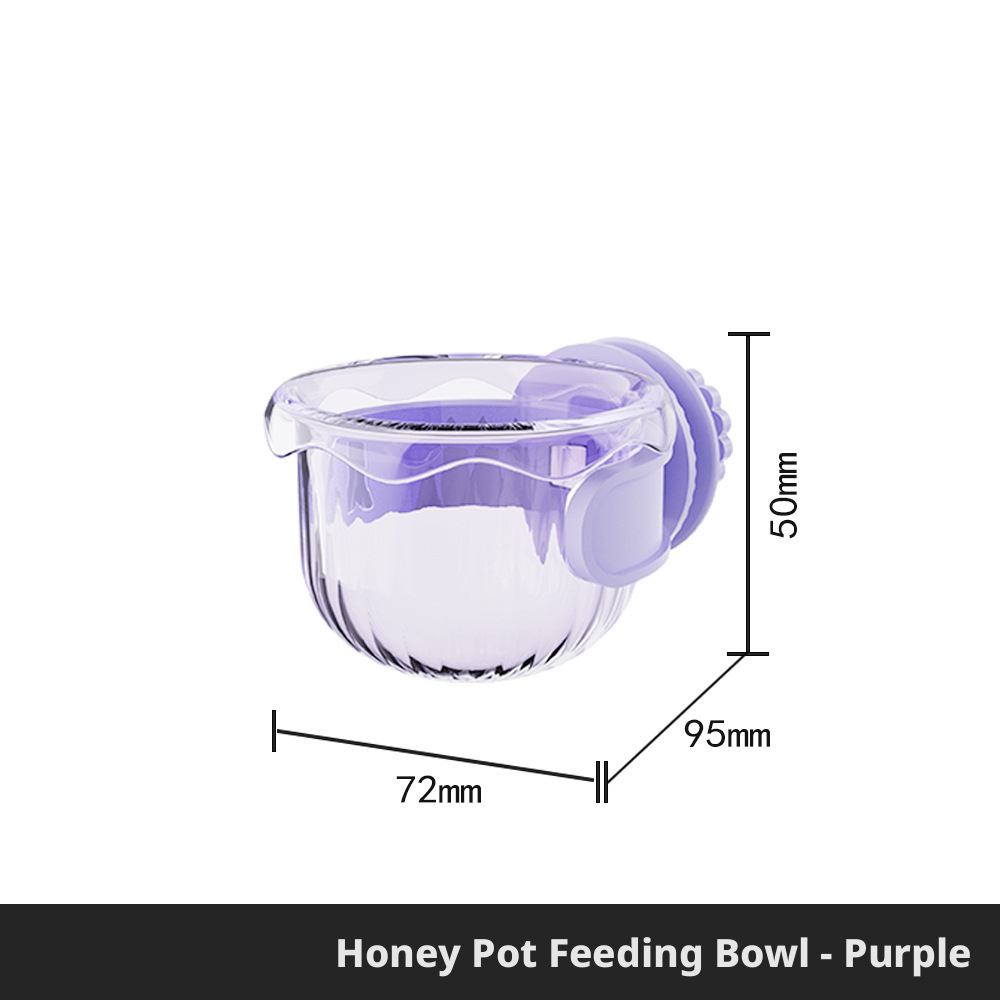 Hanging Parrot Feeder Honey Pot, Anti-Spill Travel Bird Food Container for Cockatiel Budgie Small Pets