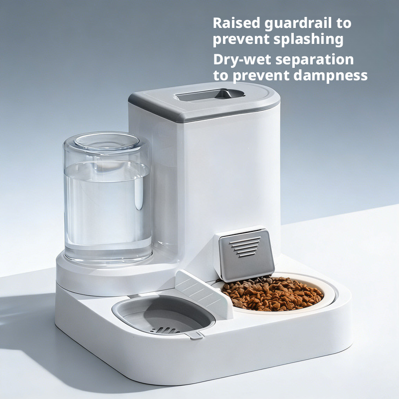 Automatic Cat Water & Food Dispenser – 2-in-1 Self-Feeding Bowl for Cats and Small Dogs