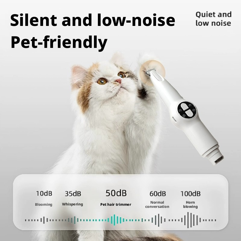 Dog & Cat Clippers – Electric Pet Hair Trimmer for Paw, Face & Body, Rechargeable Grooming Kit with Nail Grinder for Home Use