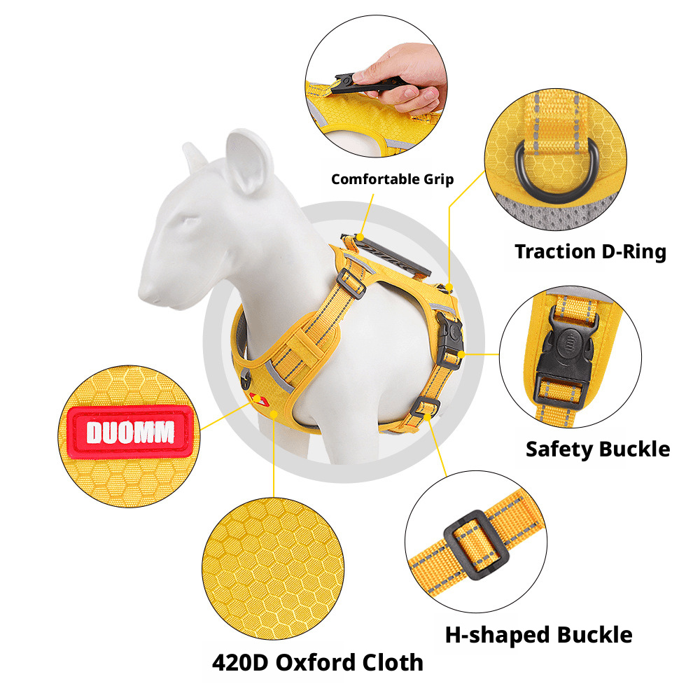 Escape-Proof Dog Harness & Leash – Vest-Style Walking Set for Medium to Large Breeds, Ideal for Shiba Inu