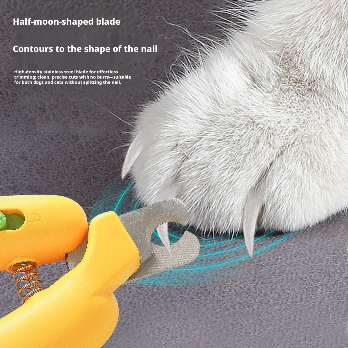 Banana-Shaped Pet Nail Clipper – Safe & Anti-Bleeding Trimmer for Cats, Dogs, Rabbits & Small Breeds