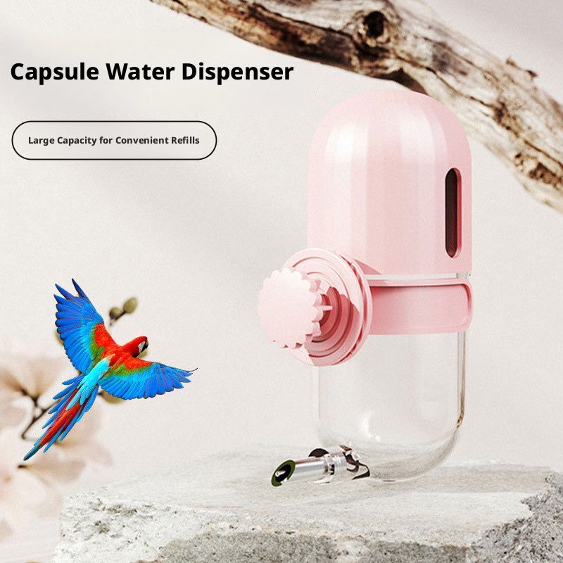 Automatic Parrot Water Feeder – No-Drip Siphon Water Bottle for Cockatiels, Large Size