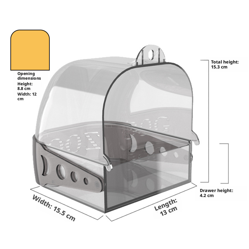 Large Parrot Bathing Basin – Bird Bath Box for Budgies, Lovebirds & Cockatiels, Cage Accessory, Essential Bird Shower Tub