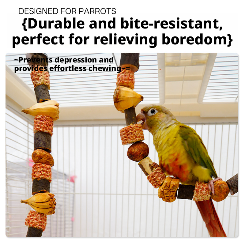 Parrot Climbing Ladder Toy – Chewing & Teeth Grinding Perch for Lovebird & Cockatiel, Cage Accessory