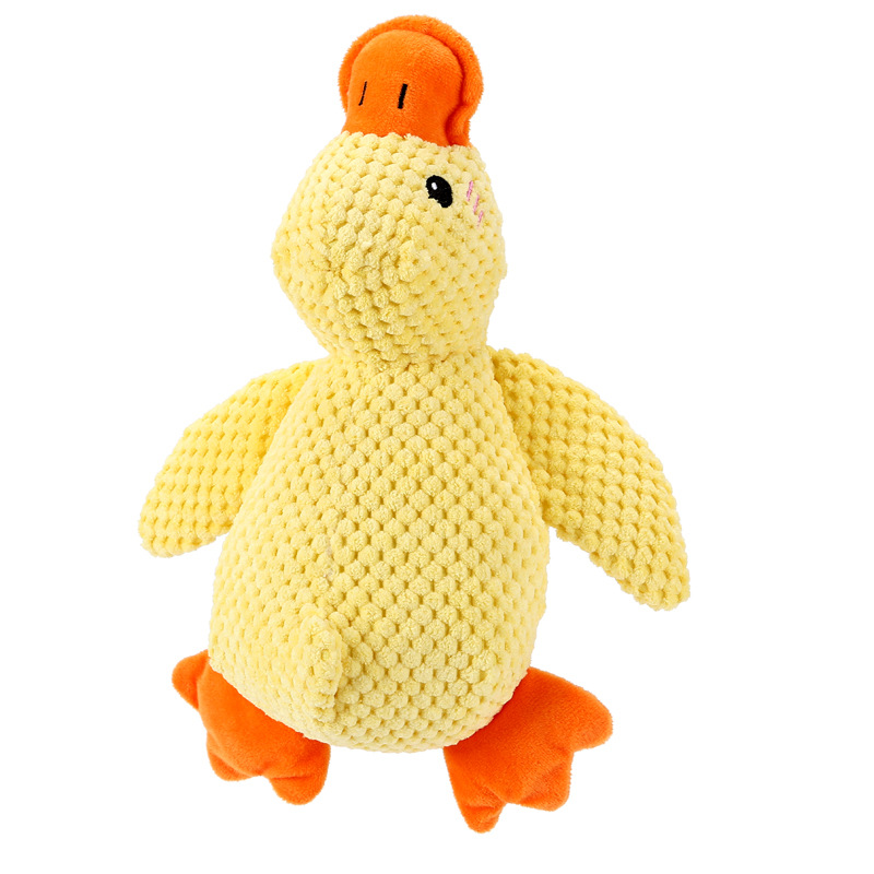 Interactive Plush Duck Toy for Dogs – Squeaky, Tough & Chewable, Perfect for Teething, Cuddling & Solo Play
