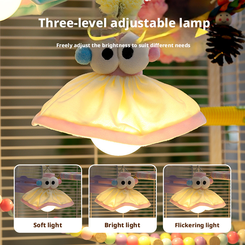 Bird Cage Ambient Night Light – Magnetic Anti-Startle Lamp for Parrot Cages
