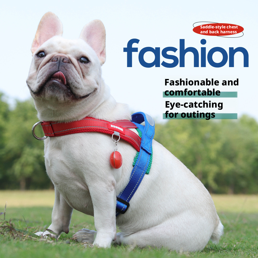 Anti-Shock Dog Harness – Reflective Saddle Vest, Escape-Proof, Outdoor Leash for Small Breeds