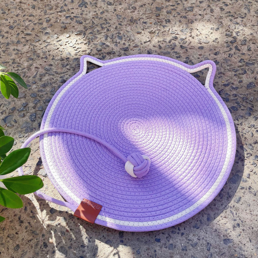 Cotton Rope Cat Bed & Scratching Mat – Woven, Removable & Washable