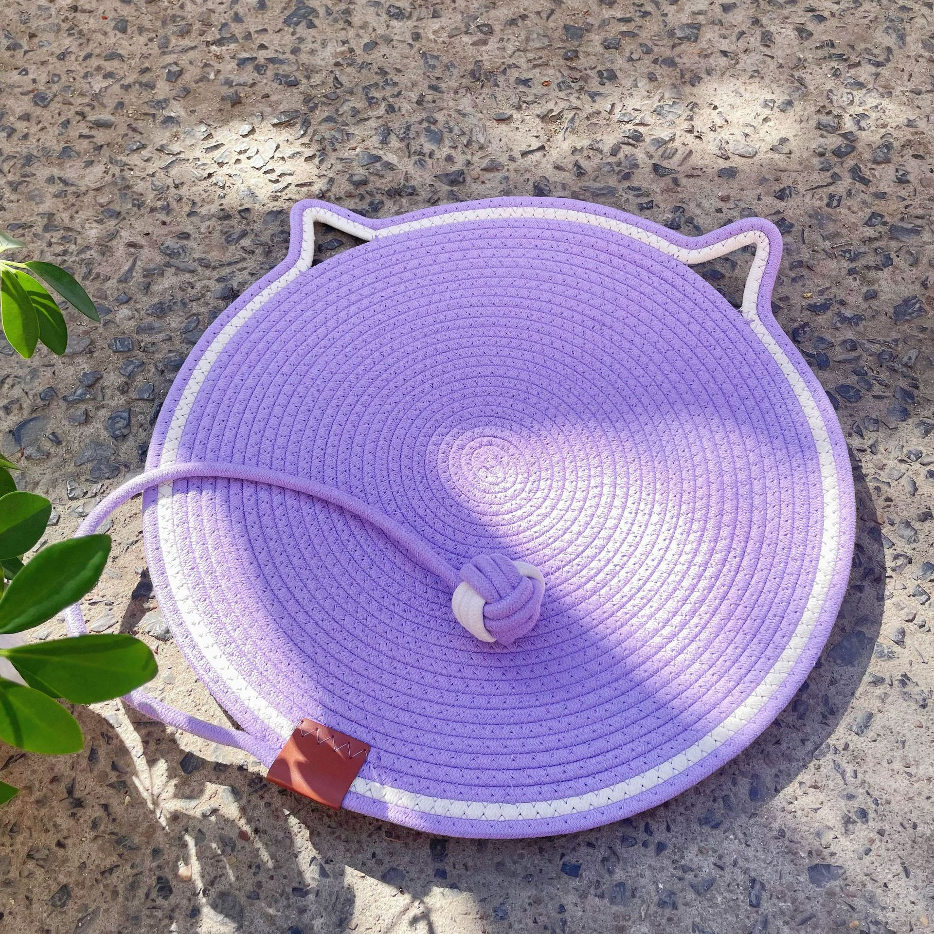 Cotton Rope Cat Bed & Scratching Mat – Woven, Removable & Washable