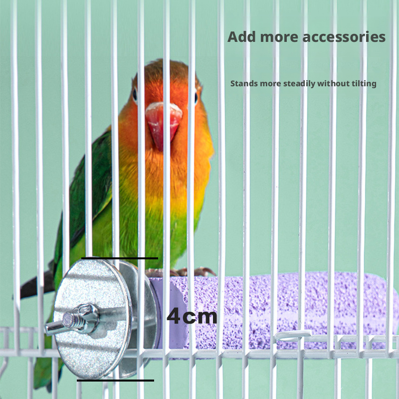 Parrot Perch, Bird Cage Perch, Chewing Stick for Parrots, Nail Grinding Perch, Sandblasted Standing Platform, Bird Cage Accessories for Small Birds