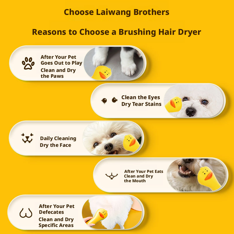 Mini Pet Grooming Fluff Dryer – Sectional Fluff Drying Blower for Dogs, Compact & Durable