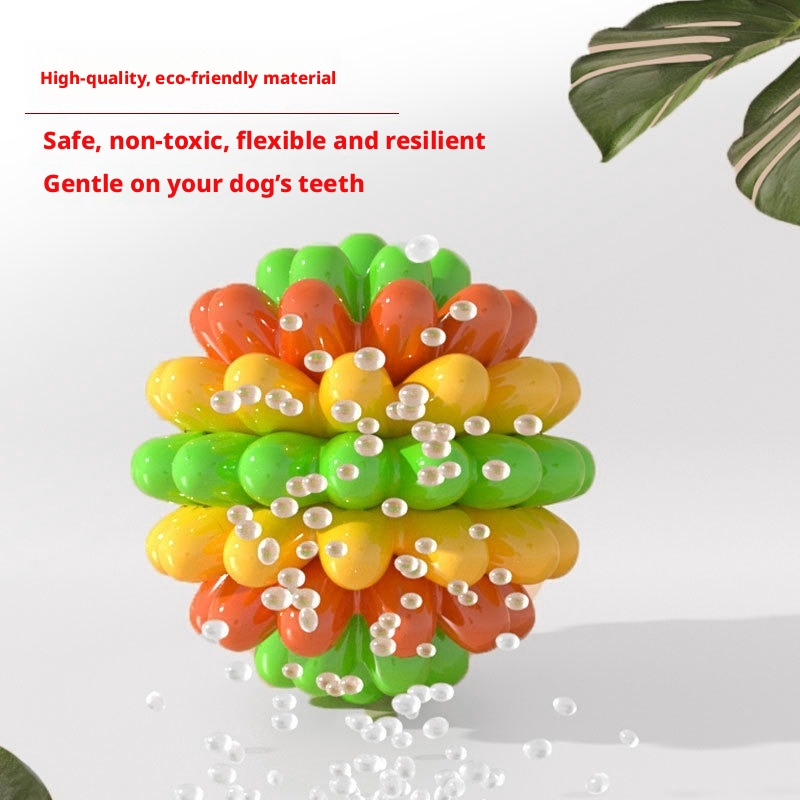 Tough & Durable Dog Chew Ball – Interactive Teeth Grinding Toy for Labrador, Great for Self-Play, Boredom Relief & Training