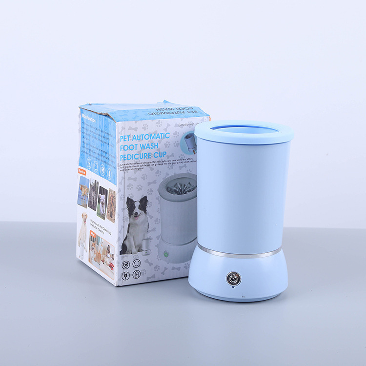 Pet Paw Cleaner Electric – Dog Cat Foot Washer Cup, No-Wipe Automatic Paw Scrubber for Home Use, Removes Dirt & Mud Quickly