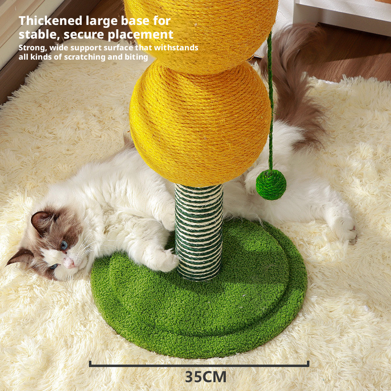 Small Cat Scratcher – Vertical Scratching Post & Cat Tree, Non-Shedding Scratch Ball