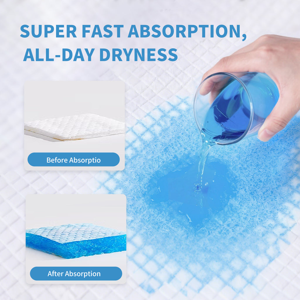 Disposable Pet Pee Pads – Blue, Leak-Proof, Perfect for Travel & Training