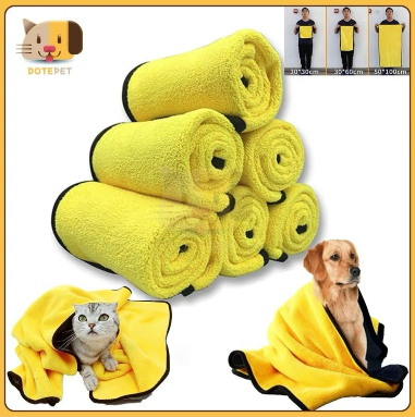 Quick Drying Pet Bath Towels Pet Grooming Towel Absorbent Microfiber Towel for  Dog Puppy Cat