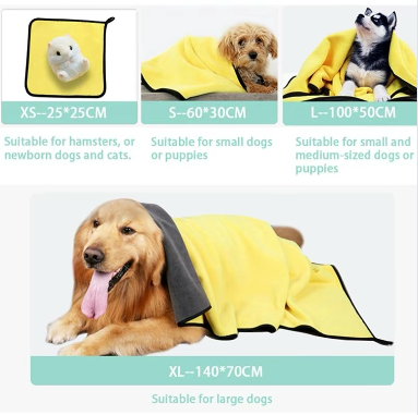 Quick Drying Pet Bath Towels Pet Grooming Towel Absorbent Microfiber Towel for  Dog Puppy Cat