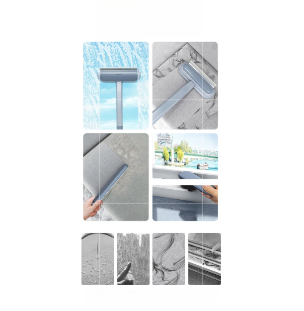 Long handle multi-function two-way hair remover brush cat shaver sticker dog hair remover cleaner carpet remover